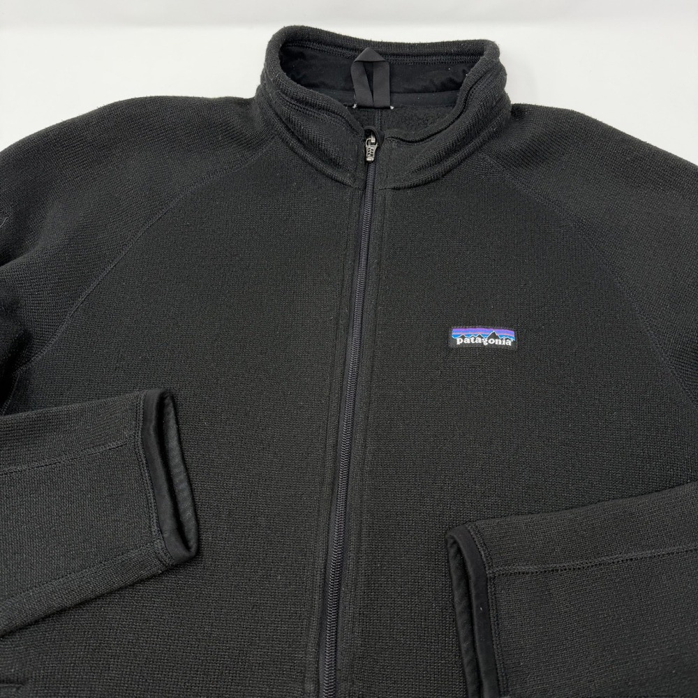 Patagonia Mens Better Sweater Full Zip Fleece Jacket Black Large Makena Logo